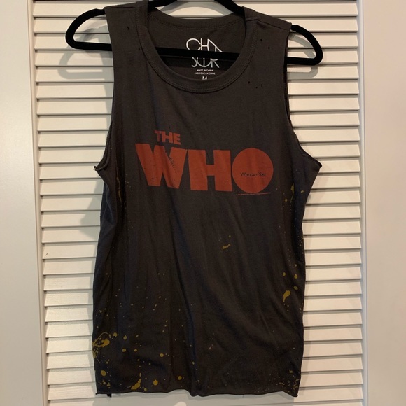 Chaser The Who Distressed Muscle Tee - Medium NWOT - Picture 2 of 6